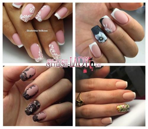 Матовый маникюр френч. Красивый и утонченный матовый френч