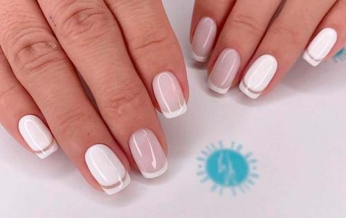 Матовый френч с рисунком. Френч с полосками, геометрией, паутинкой