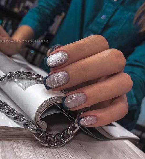 Нежный маникюр с блестками: фото-новинки с красивым дизайном