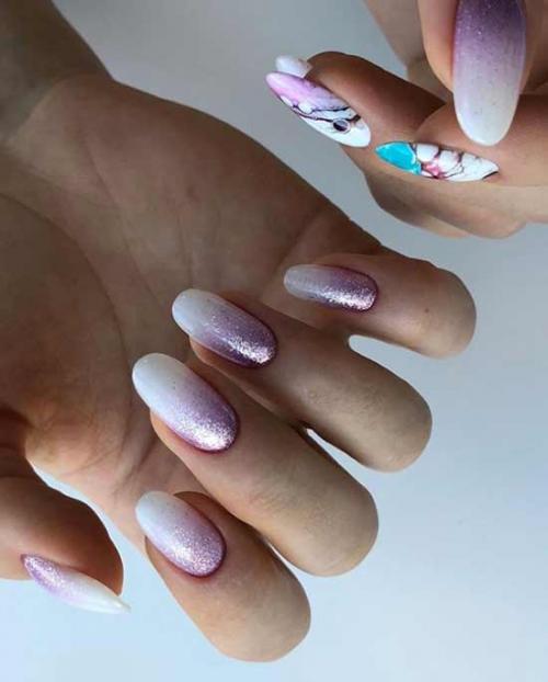 Нежный маникюр с блестками: фото-новинки с красивым дизайном