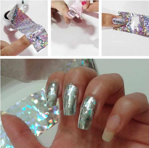 Как подготовить ажурную фольгу перед нанесением на гель-лак. Способы нанесения фольги на гель-лак