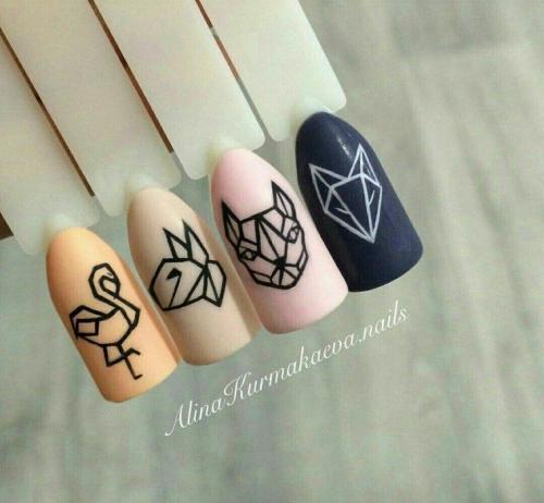 Делаем рисунки шеллаком на коротких ногтях. Маникюр на короткие ногти 2022-2023: 360 фото топовых идей 04