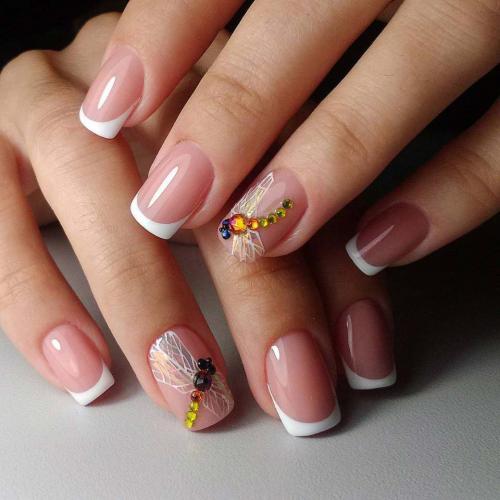 Белый френч с рисунком. Белый френч с дизайном