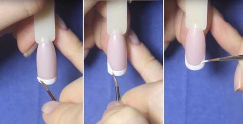 Френч гель-лаком с трафаретом. Как сделать французский маникюр: 4 способа