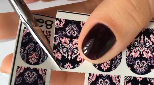 Как клеить водные наклейки на гель-лак