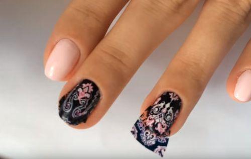 Как клеить водные наклейки на гель-лак