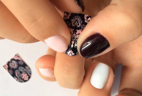 Как клеить водные наклейки на гель-лак