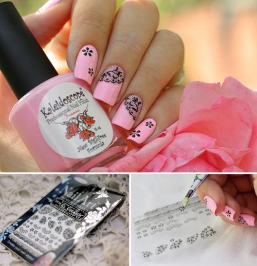 Наклейки на гель-лак пошагово. Наклейки на шеллак