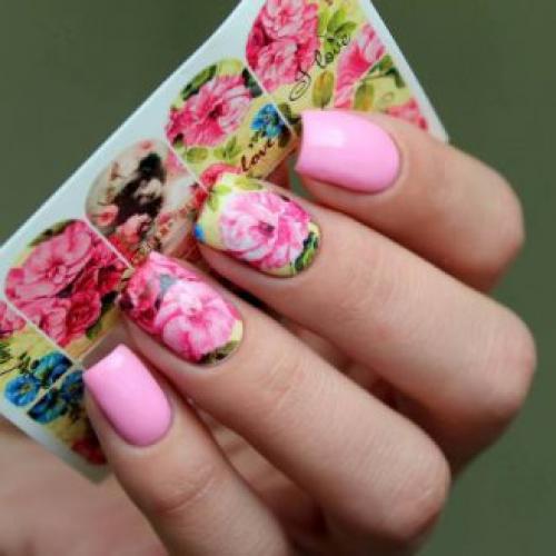 Наклейки на гель-лак пошагово. Наклейки на шеллак