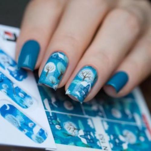 Наклейки на гель-лак пошагово. Наклейки на шеллак