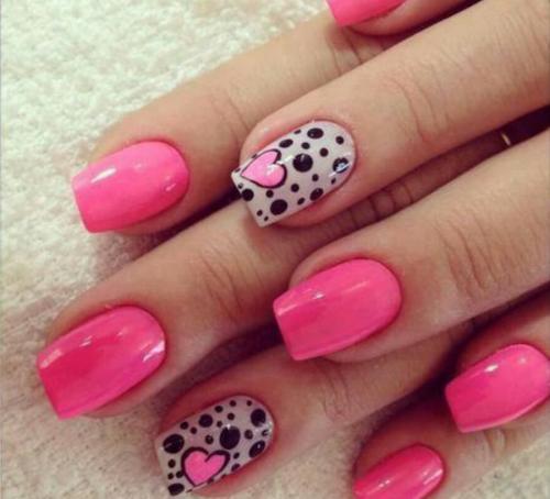Черно-розовый маникюр: 10 стильных идей для дизайна ногтей 14