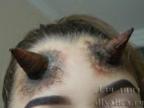 Как сделать рожки чертика из бумаги. Создание рожек для чертика