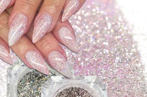 Розово-чёрный маникюр с блестками: пошаговая инструкция для начинающих 06