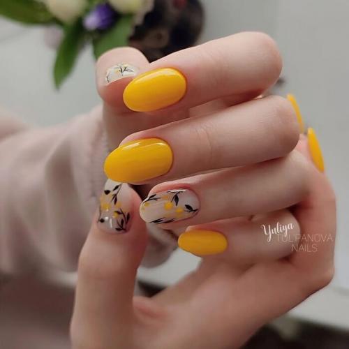 Черно-розовый маникюр миндаль: модные идеи для стильных ногтей 02