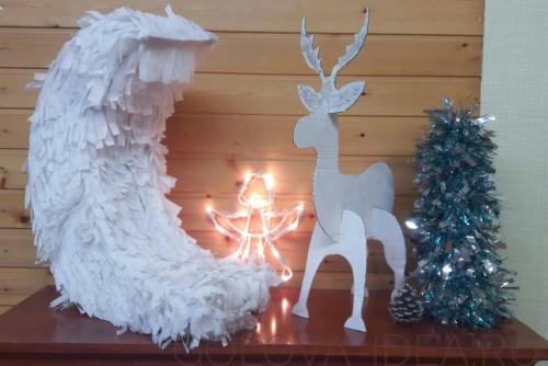 Новогодний олень своими руками из картона. Как сделать новогоднего оленя из картона. Мастер-класс + шаблон