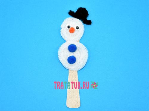 Снеговик из проволоки своими руками. Снеговик из синельной проволоки