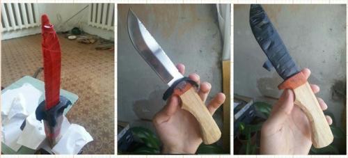 Ручка ножа из рога. Рукоятка из рога 15