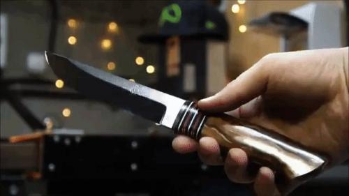 Как насадить рог на нож. Преимущества ручки ножа из рога