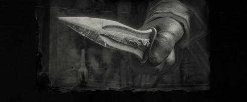 Нож с рукояткой из рога. 04