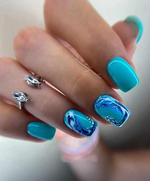 Маникюр на море. Морской маникюр 2022: новинки дизайна ногтей на море, фото