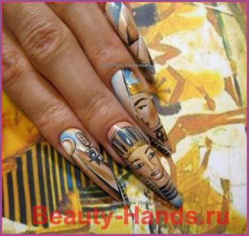 Маникюр в египетском стиле. Дизайн ногтей в египетском стиле