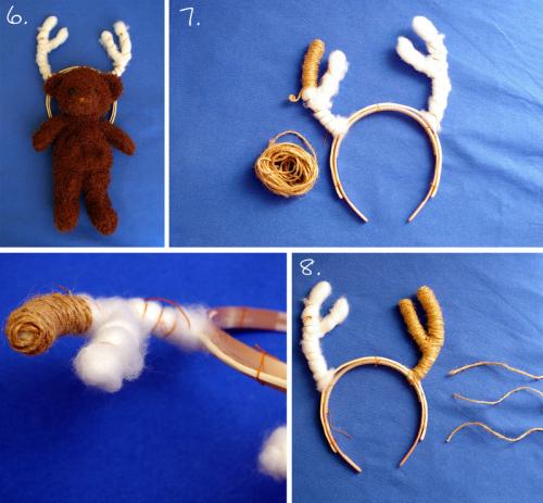 МК Как сделать оленьи рожки.