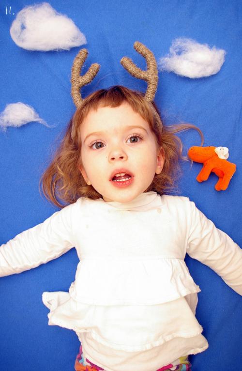 МК Как сделать оленьи рожки.