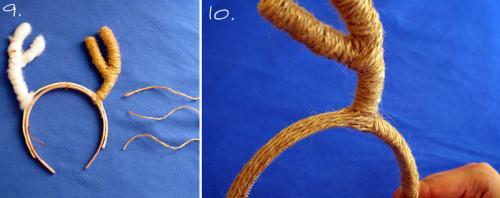 МК Как сделать оленьи рожки.