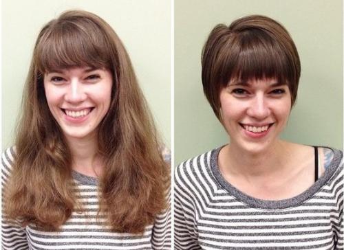 Как из длинных волос сделать короткую стрижку. 10 девушек, которые отрезали длинные волосы и сделали короткие стрижки