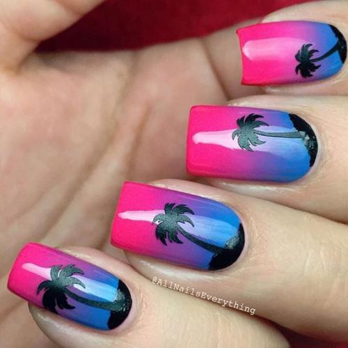 Какие акценты можно сделать в маникюре, чтобы он дополнил платье фуксии. Маникюр цвета фуксии: варианты сочетания оттенков