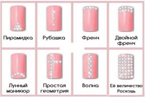 Как сделать шеллак со стразами в домашних условиях. Стильный маникюр: Как красиво клеить стразы на шеллак