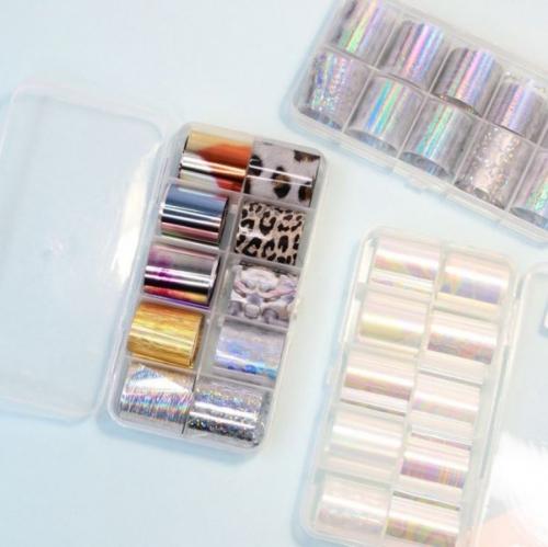 Переводная фольга для дизайна ногтей. Варианты дизайна 09