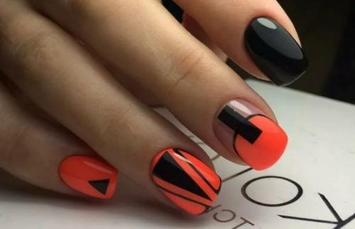 Черно-красный маникюр на короткие ногти. Фото черно-красного маникюра на коротких и длинных ногтях: красивый и модный дизайн