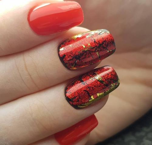 Черно-красный маникюр на короткие ногти. Фото черно-красного маникюра на коротких и длинных ногтях: красивый и модный дизайн