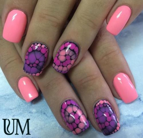 Рисунок на ногтях по мокрому. Как создать дизайн?