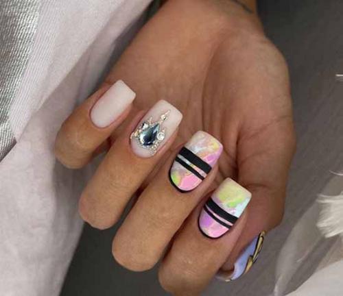 Маникюр праздничный вечерний. Праздничный маникюр: +100 фото-новинок дизайна ногтей