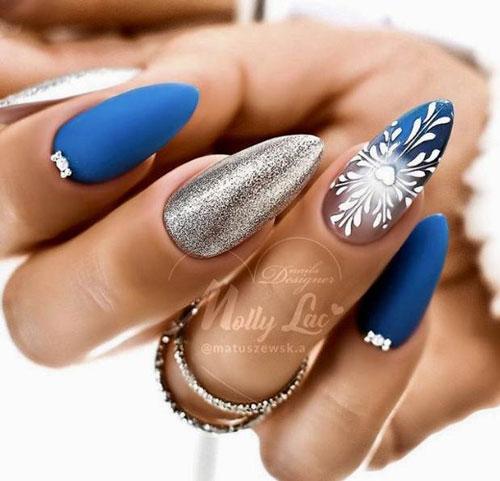 Красивый маникюр на новый год 2022. Модные цвета новогоднего маникюра 2022