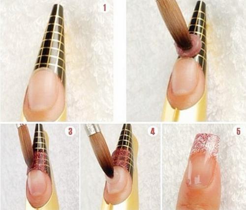 Наращивание ногтей гель-лаком пошагово. Наращивание ногтей гель-лаком, гелем пошагово дома: форма, типсы. Видео уроки для начинающих, фото