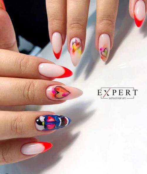 Французский маникюр с рисунком: фото-новинки френча