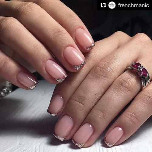 Белый френч с камушками. Френч с блесками 2022-2023: 150 фото лучших идей дизайна