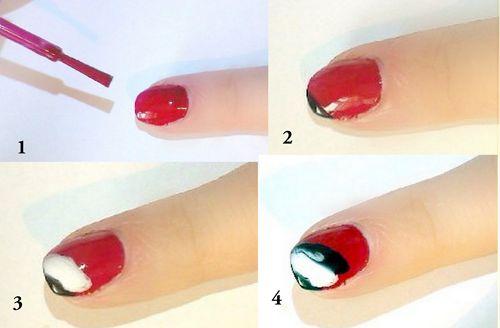 Как создать сложную схему рисунка на ногтях иголкой. Паутинка