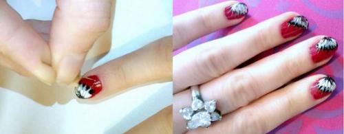 Как создать сложную схему рисунка на ногтях иголкой. Паутинка