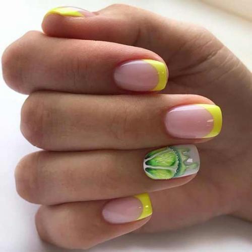 Французский маникюр с рисунком: фото-новинки френча