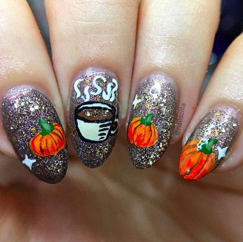 Шеллак на короткие ногти осень. Осенний маникюр на короткие ногти в 2022 году: 100 фото