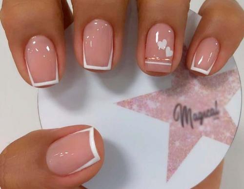 Французский маникюр 2022 — 2023:  модные тенденции, двойной френч, варианты комбинирования + 270 фото идей