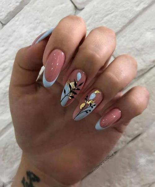 Французский маникюр с рисунком: фото-новинки френча