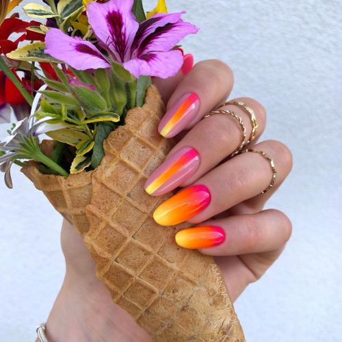 Омбре в голубой. Тенденции 2024