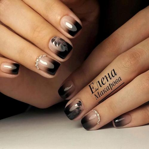 Что такое бежевый маникюр с чёрным цветом. Особенности сочетания