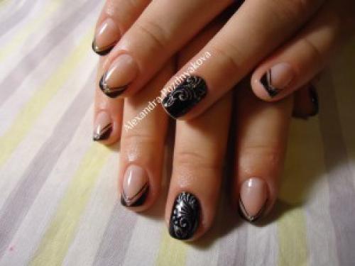 Маникюр в черно-бежевых тонах. Будни и праздники в черно-бежевых тонах
