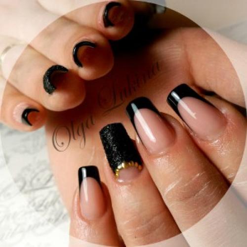 Маникюр в черно-бежевых тонах. Будни и праздники в черно-бежевых тонах